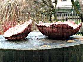 ručně vyrobené misky na bonsaje ze šamotové keramiky